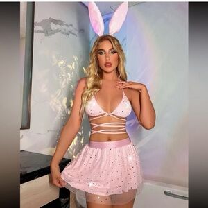 Pink bunny Halloween costume NO EARS